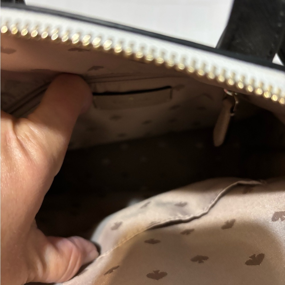 Kate Spade White and Tan Leather Backpack Handbag - Picture 6 of 6